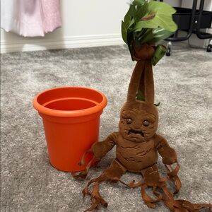 Harry Potter Mandrake Toy with Orange Pot
